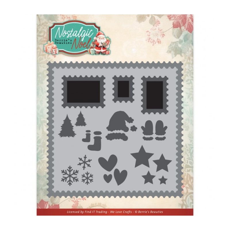 (BBD10021)Dies - Berries Beauties -Nostalgic Noel - Nostalgic Postage Stamps