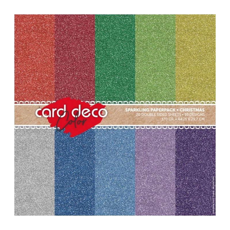 (CDCSPPA410001)Card Deco Color - Sparkles Paperpack – Christmas