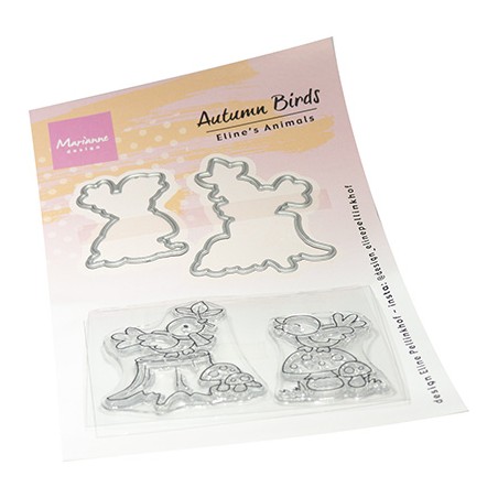 (ec0203)Clear Stamp Eline's Animals - Autumn Birds