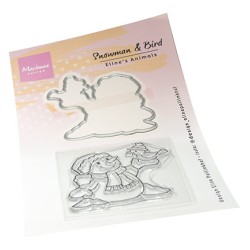 (ec0204)Clear Stamp Eline's Animals - Snowman & Bird