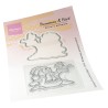 (ec0204)Clear Stamp Eline's Animals - Snowman & Bird