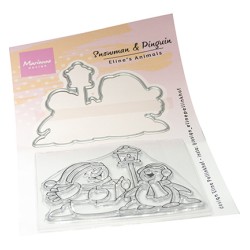 (ec0205)Clear Stamp Eline's Animals - Snowman & Pinguin