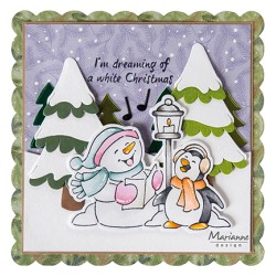 (ec0205)Clear Stamp Eline's Animals - Snowman & Pinguin