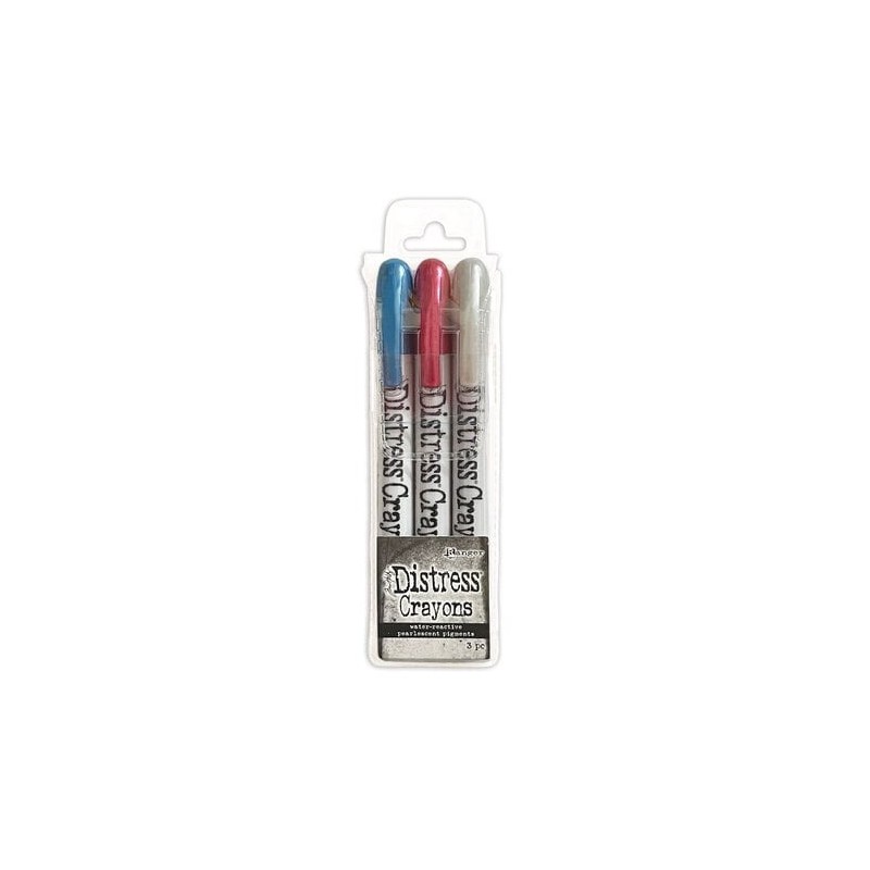 (TSCK84389)Ranger Tim Holtz Distress Crayons Holiday Set 5 Pearl (3pcs)