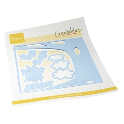 (LR0876)Creatables Passepartout - Tree Creatable, Anja's Classic oval