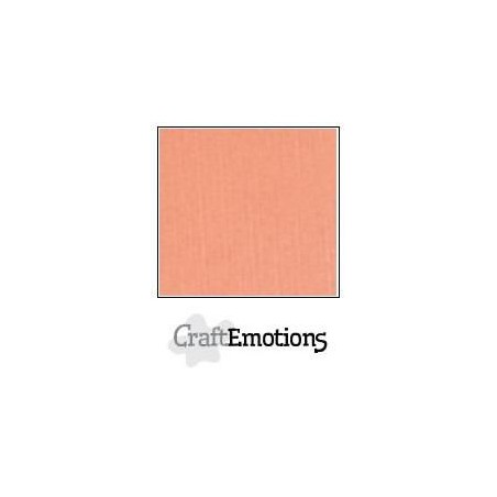 (001232/1220)CraftEmotions linen cardboard 10 Sh salmon LHC-43 A4 250gr