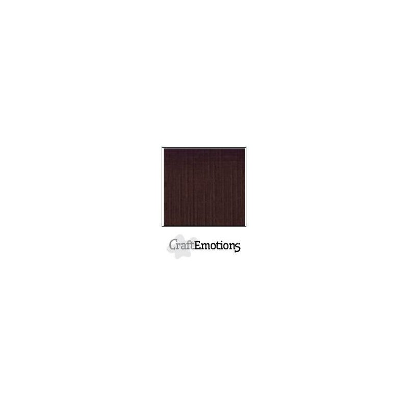 (001232/1260)CraftEmotions linen cardboard 10 Sh chocolate LHC-79 A4 250gr