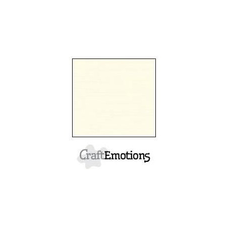 (001232/1305)CraftEmotions linen cardboard 10 Sh ivory LHC-03 A4 250gr