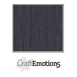 (001232/1325)CraftEmotions linen cardboard 10 Sh anthracite LHC-72 A4 250gr