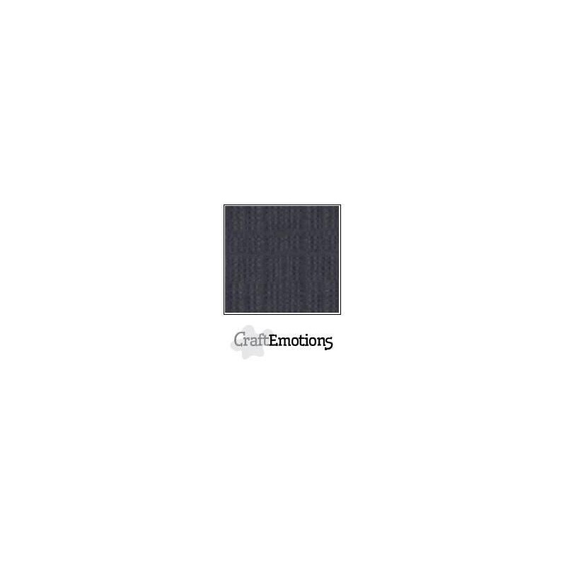 (001232/1325)CraftEmotions linen cardboard 10 Sh anthracite LHC-72 A4 250gr