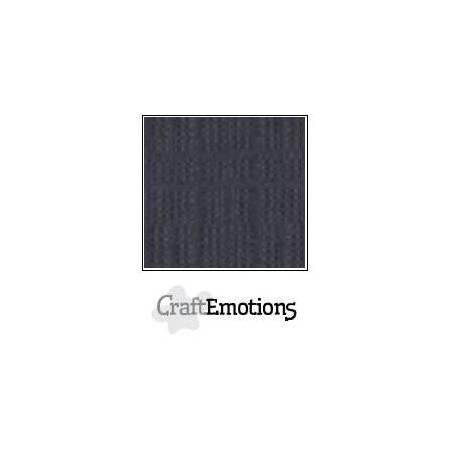 (001232/1325)CraftEmotions linen cardboard 10 Sh anthracite LHC-72 A4 250gr