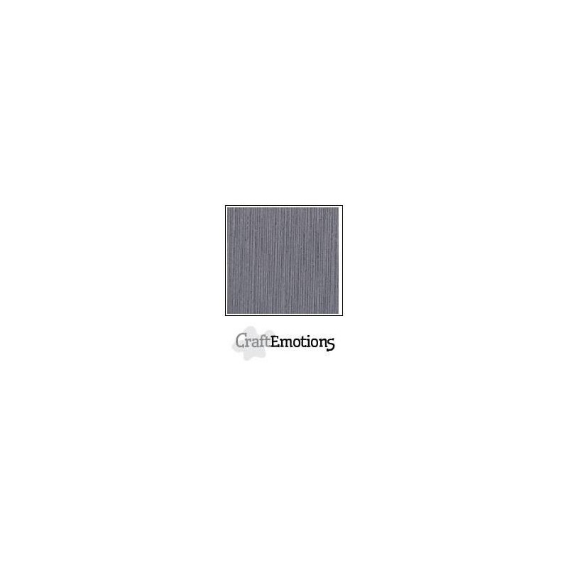 (001232/1327)CraftEmotions linen cardboard 10 Sh granite gray LHC-74 A4 250gr