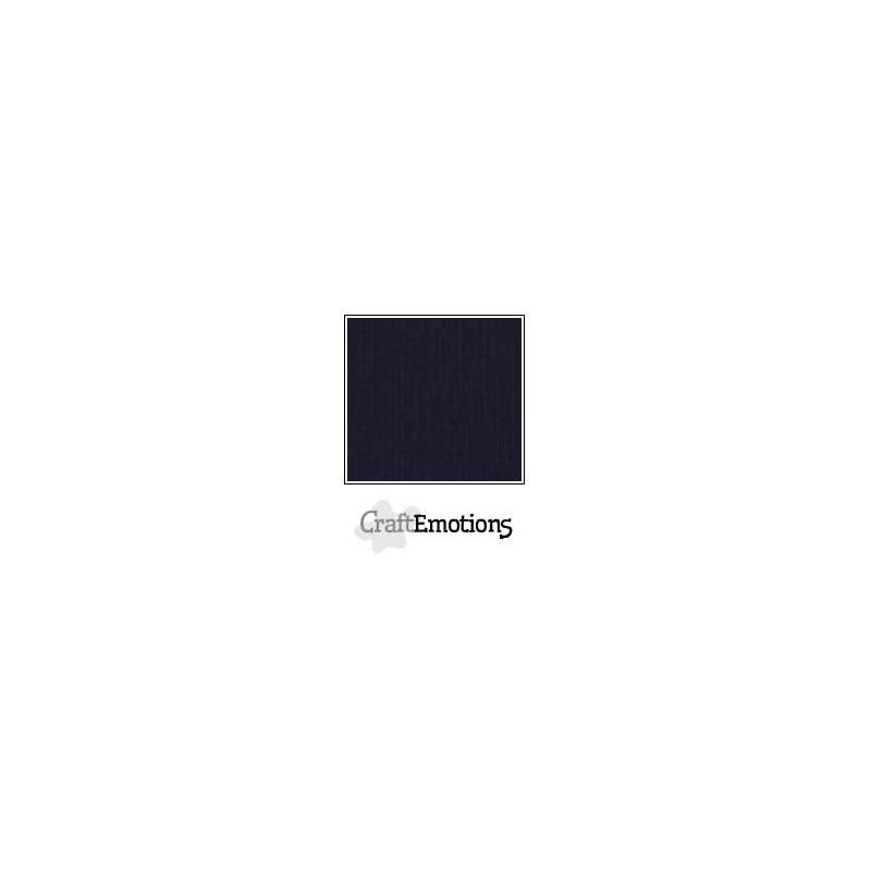 (001232/1350)CraftEmotions linen cardboard 10 Sh black LHC-58 A4 250gr