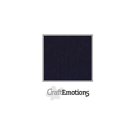 (001232/1350)CraftEmotions linen cardboard 10 Sh black LHC-58 A4 250gr