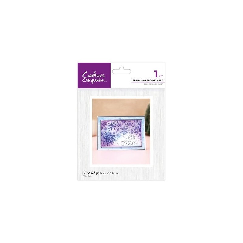 (CC-3D-EF4-SPSN)Crafter's Companion Partial 3D Embossing Folders Sparkling Snowflakes