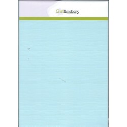 (001232/1060)CraftEmotions linen cardboard 10 Sh babyblauw LHC-35 A4 250gr