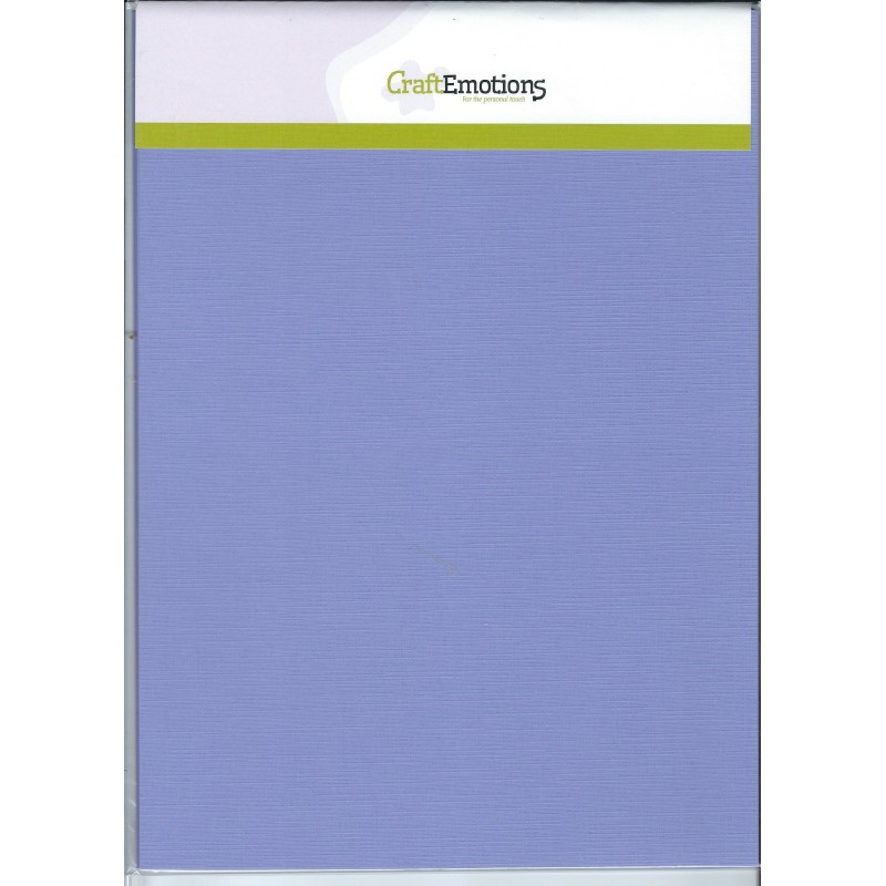 (001232/1110)CraftEmotions linen cardboard 10 Sh heide pastel LHC-49 A4 250gr