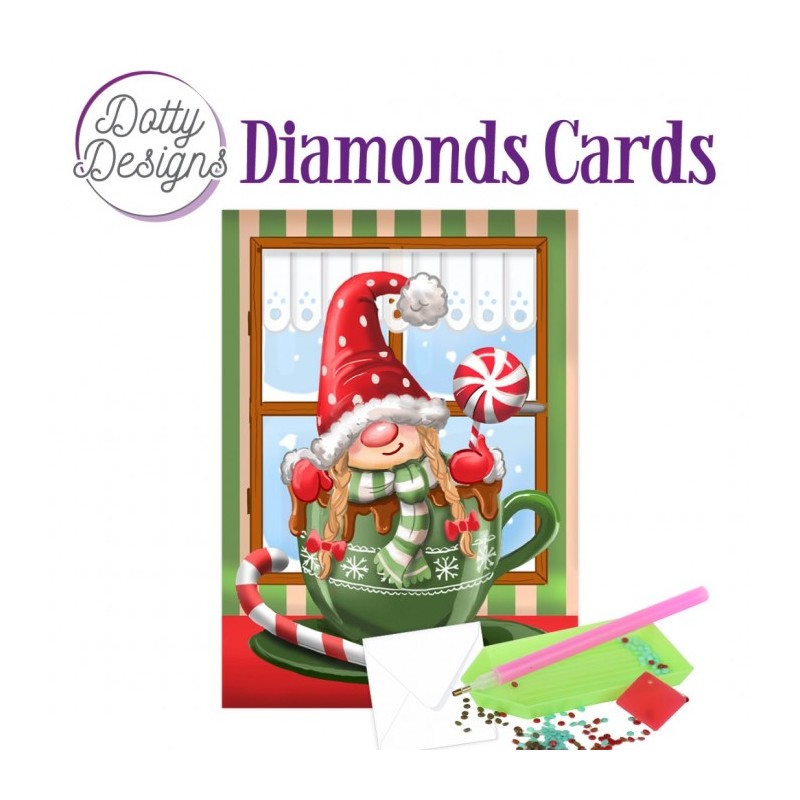 (DDDC1179)Dotty Designs Diamond Cards - Christmas Gnome 1