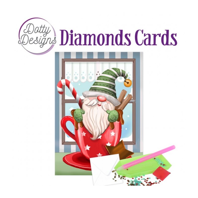 (DDDC1180)Dotty Designs Diamond Cards - Christmas Gnome 2