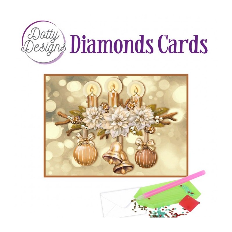 (DDDC1182)Dotty Designs Diamond Cards - Christmas Candles