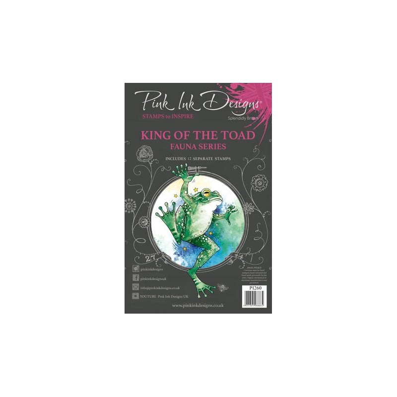 (PI260)Pink Ink Designs King Of The Toad A5 Clear Stamps