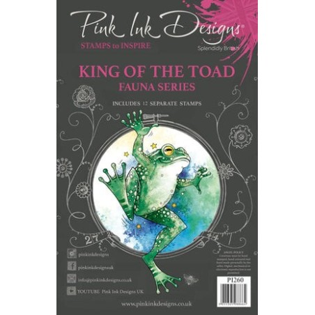 (PI260)Pink Ink Designs King Of The Toad A5 Clear Stamps