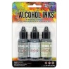 (TAK86116)Ranger • Tim Holtz Alcohol Ink - Kits Crossroads (3x0.5 fl oz)Gravel, Flannel, Chronicle