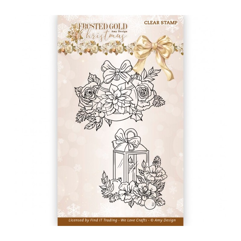 (ADCS10084)Clear Stamps - Amy Design - Frosted Gold Christmas - Christmas Bauble