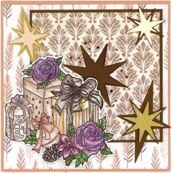 (ADCS10085)Clear Stamps - Amy Design - Frosted Gold Christmas - Presents