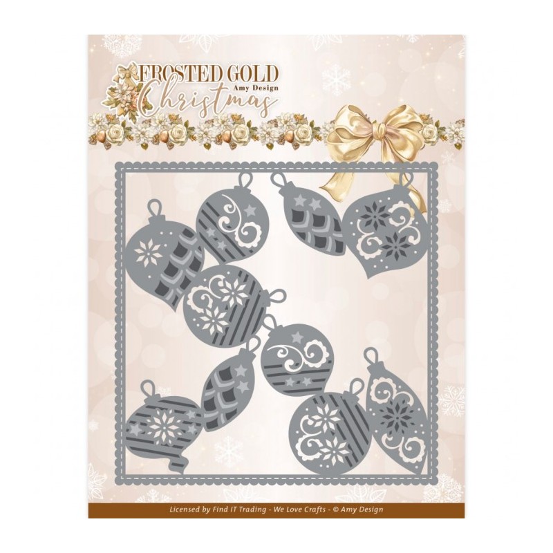 (ADD10319)Dies - Amy Design - Frosted Gold Christmas - Frosted Gold Frame