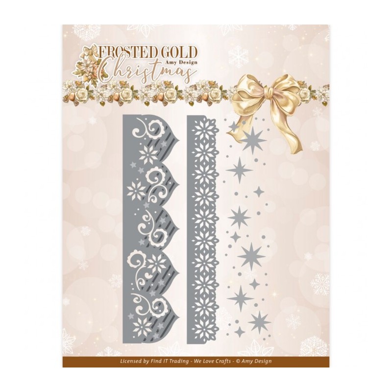 (ADD10320)Dies - Amy Design - Frosted Gold Christmas - Frosted Gold Borders