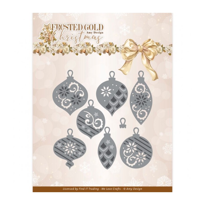 (ADD10321)Dies - Amy Design - Frosted Gold Christmas - Frosted Gold Baubles