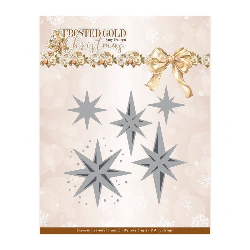 (ADD10322)Dies - Amy Design - Frosted Gold Christmas - Frosted Gold Stars