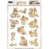 (SB10963)3D Push Out - Amy Design - Frosted Gold Christmas - Lantern