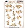 (SB10964)3D Push Out - Amy Design - Frosted Gold Christmas - Christmas Piece