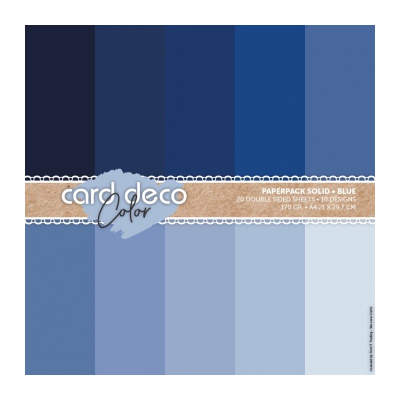 (CDCPPA411004)Card Deco Color Paperpack - Solid - Blue - A4