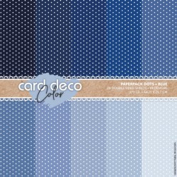 (CDCPPA414004)Card Deco Color Paperpack - Dots - Blue - A4