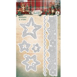 (JMA-FN-CD903)Studio Light Cutting Die Borders & stars Festive Nostalgia nr.903