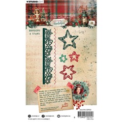 (JMA-FN-CD903)Studio Light Cutting Die Borders & stars Festive Nostalgia nr.903