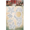 (JMA-FN-CD904)Studio Light Cutting Die Poinsettias & ice swirl frame Festive Nostalgia nr.904