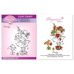 (STA-CN-11900-A6)Pergamano clear stamp Sprite Poppets - Molly A6