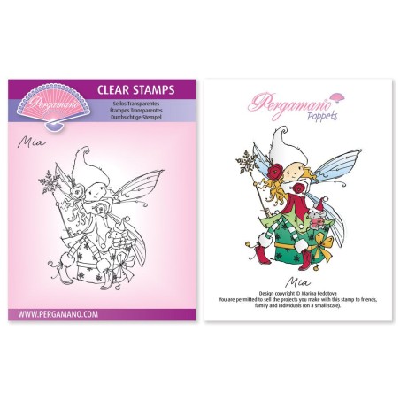 (STA-CN-11901-A6)Pergamano clear stamp Pixie Poppets - Mia A6