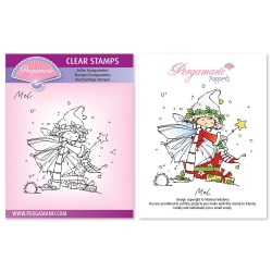 (STA-CN-11902-A6)Pergamano clear stamp Pixie Poppets - Mel A6