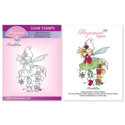 (STA-CN-11908-A6)Pergamano clear stamp Pixie Poppets - Maddie A6