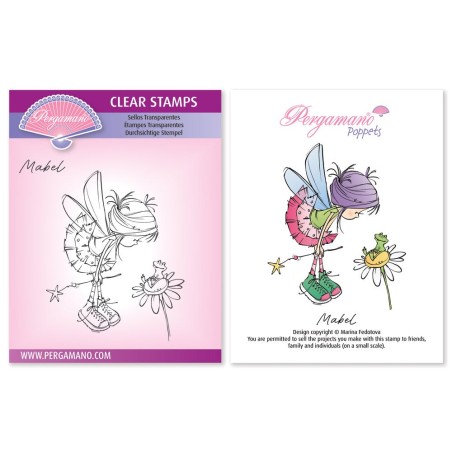 (STA-CN-11909-A6)Pergamano clear stamp Sprite Poppets - Mabel A6