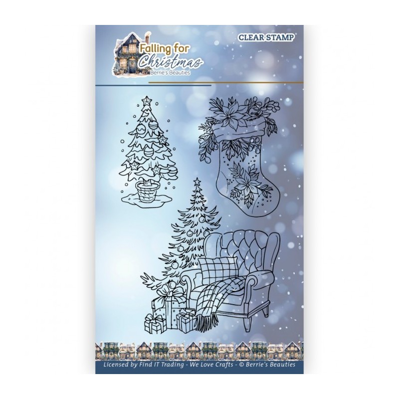 (BBCS10016)Clear Stamps - Berries Beauties - Falling for Christmas - Chair