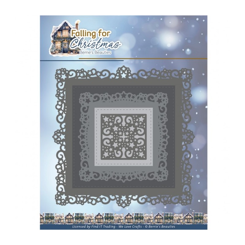 (BBD10025)Dies - Berries Beauties - Falling for Christmas - Falling Square Frame