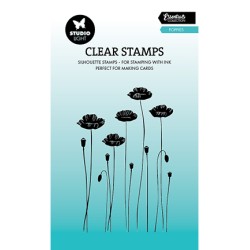 (SL-ES-STAMP741)Studio light SL Stamp Poppies Essentials nr.741