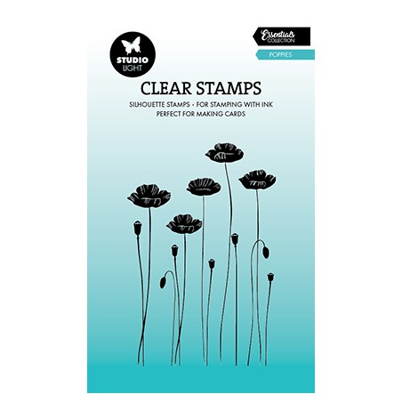 (SL-ES-STAMP741)Studio light SL Stamp Poppies Essentials nr.741