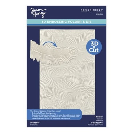 (E3D-115)Spellbinders Branches 3D Embossing Folder &Die